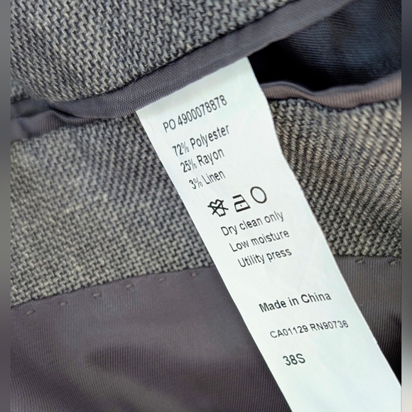 Ralph Lauren 100% Wool Blazer Mens Jacket Sport Coat Gray Fully Lined Sz 38S - Picture 4 of 13